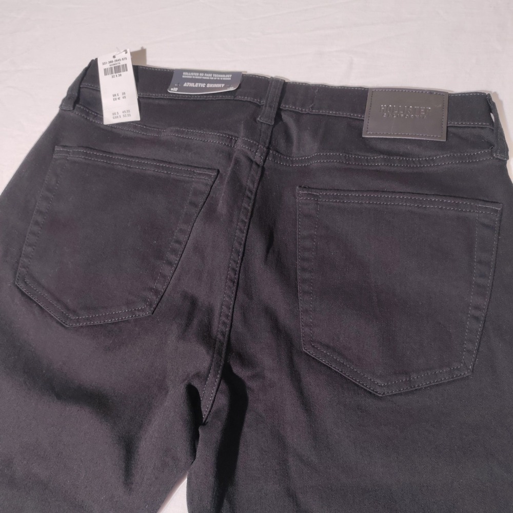 Hollister Men Athletic Skinny Advanced Stretch Black Jean 32x30 (31"x28" Actual)